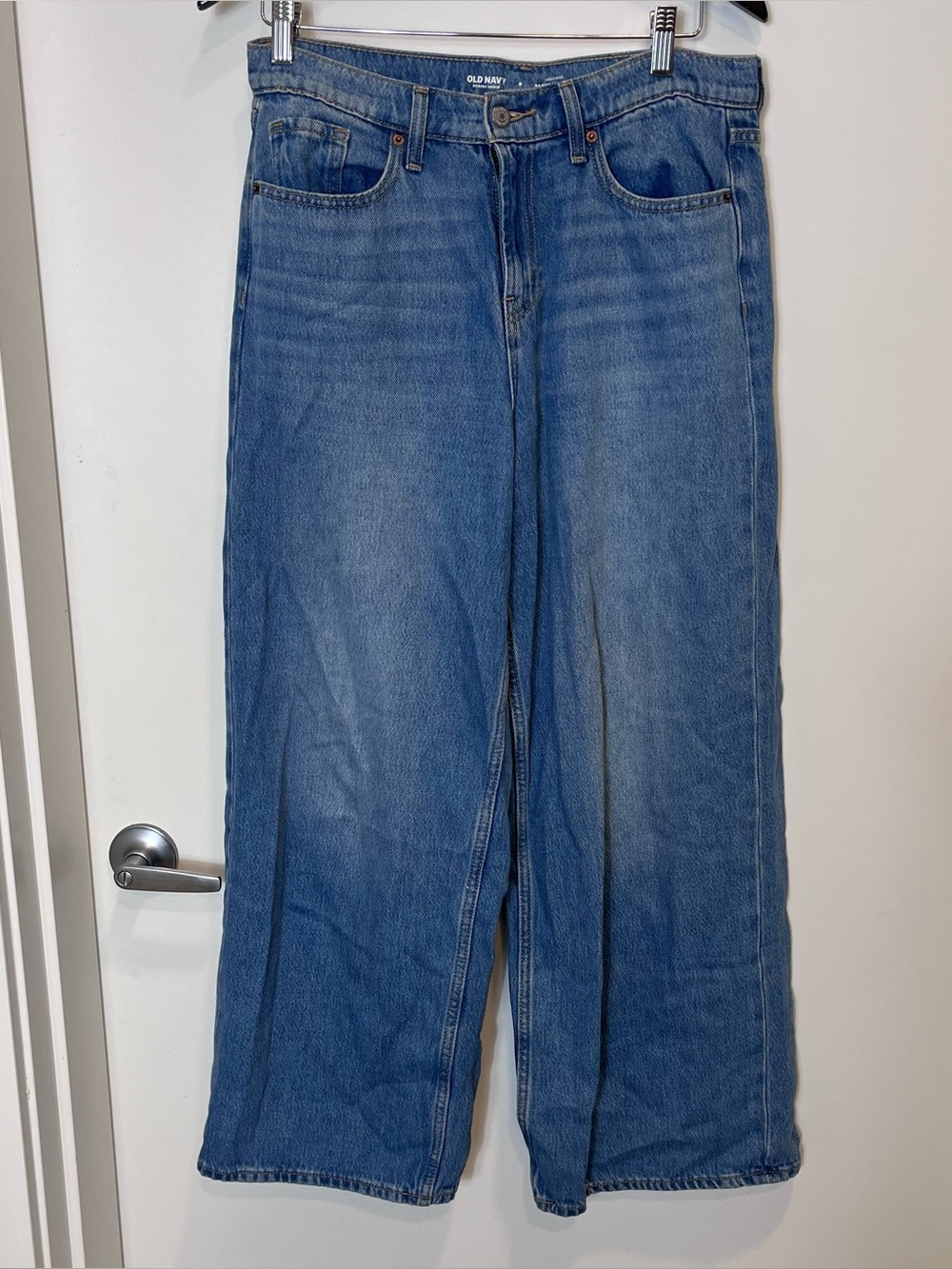 Old Navy High Rise Baggy Wide Leg Blue Jeans Size 8